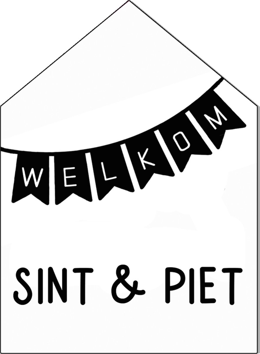 Label2X - Sinthuisje Welkom Slinger - Dibond - 20 cm