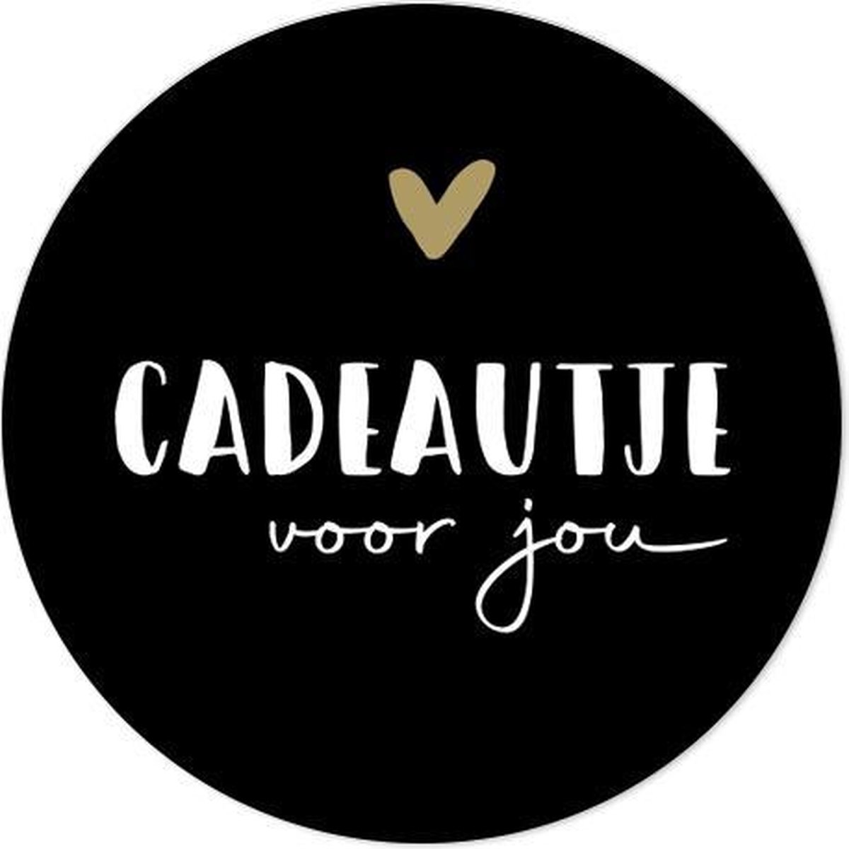 Label2X Sticker cadeautje voor jou zwart op rol 250st. - Default Title