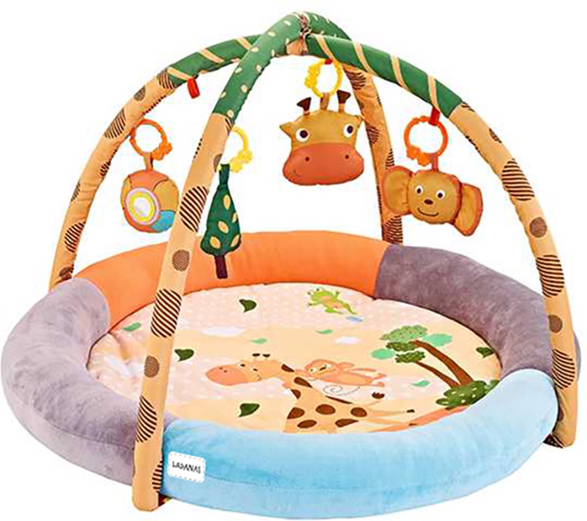 Multifunctionele Speelmat Baby met Boog – Babygym & Ballenbak met Dikke Pluchen Randen- vanaf 0+ maand