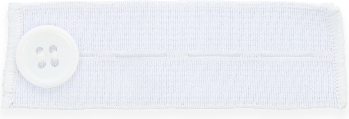 Lajetti - 5 stuks Broek Verbreder Elastische Wit Verstelbaar - Zwangerschapsbroek Knoopsgat Verlenger