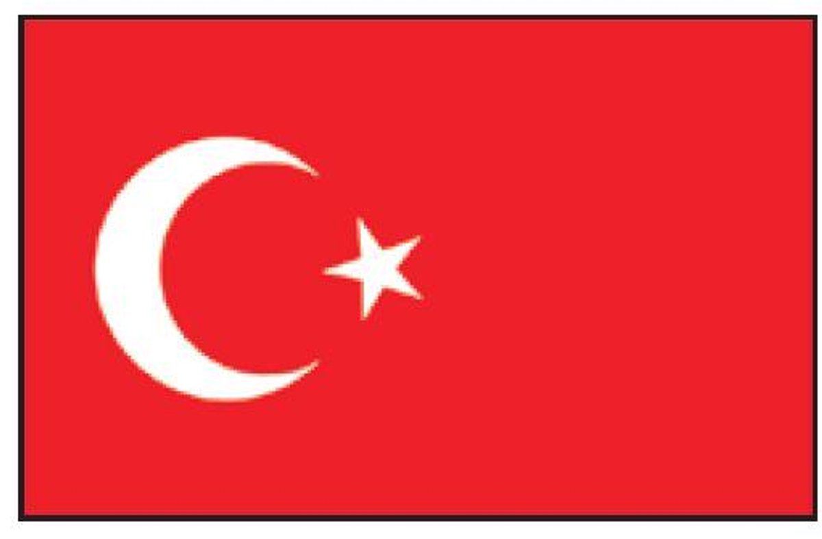 Lalizas Turkse Vlag Rood,Wit 100 x 150 cm