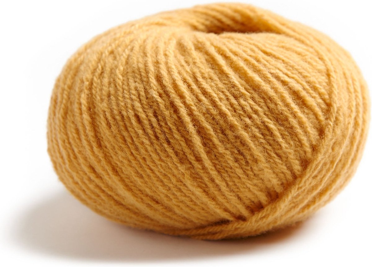 LAMANA - Como - 100 % Merino Superfine garen - Wordt per 5 stuks verkocht -120 m. - 25 gr. - Kleur : Curry (08)