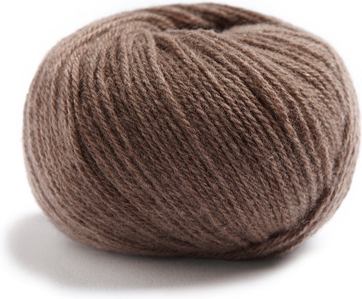 LAMANA - Como - 100 % Merino Superfine garen - Wordt per 5 stuks verkocht -120 m. - 25 gr. - Kleur : Macadamia Melange (48M)