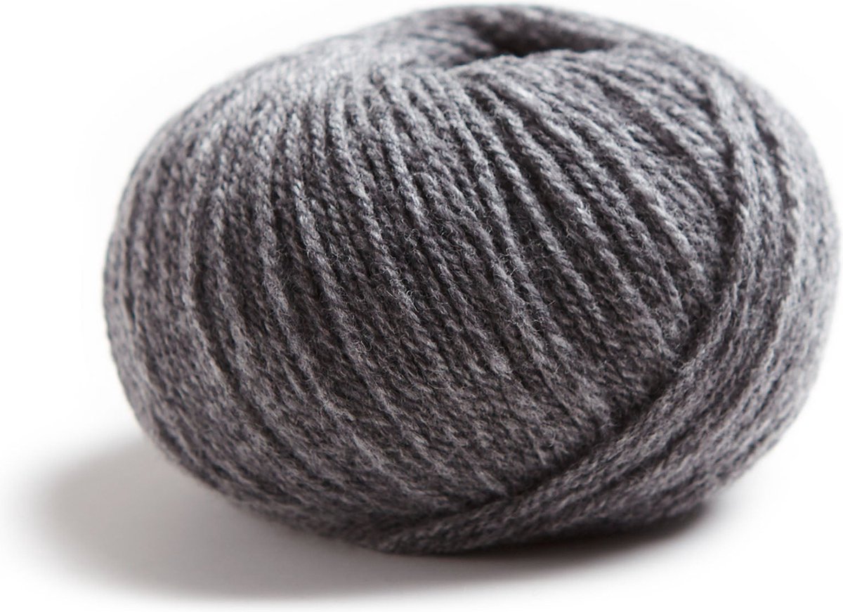 LAMANA - Como - 100 % Merino Superfine garen - Wordt per 5 stuks verkocht -120 m. - 25 gr. - Kleur : Slate Grey Melange (28M)