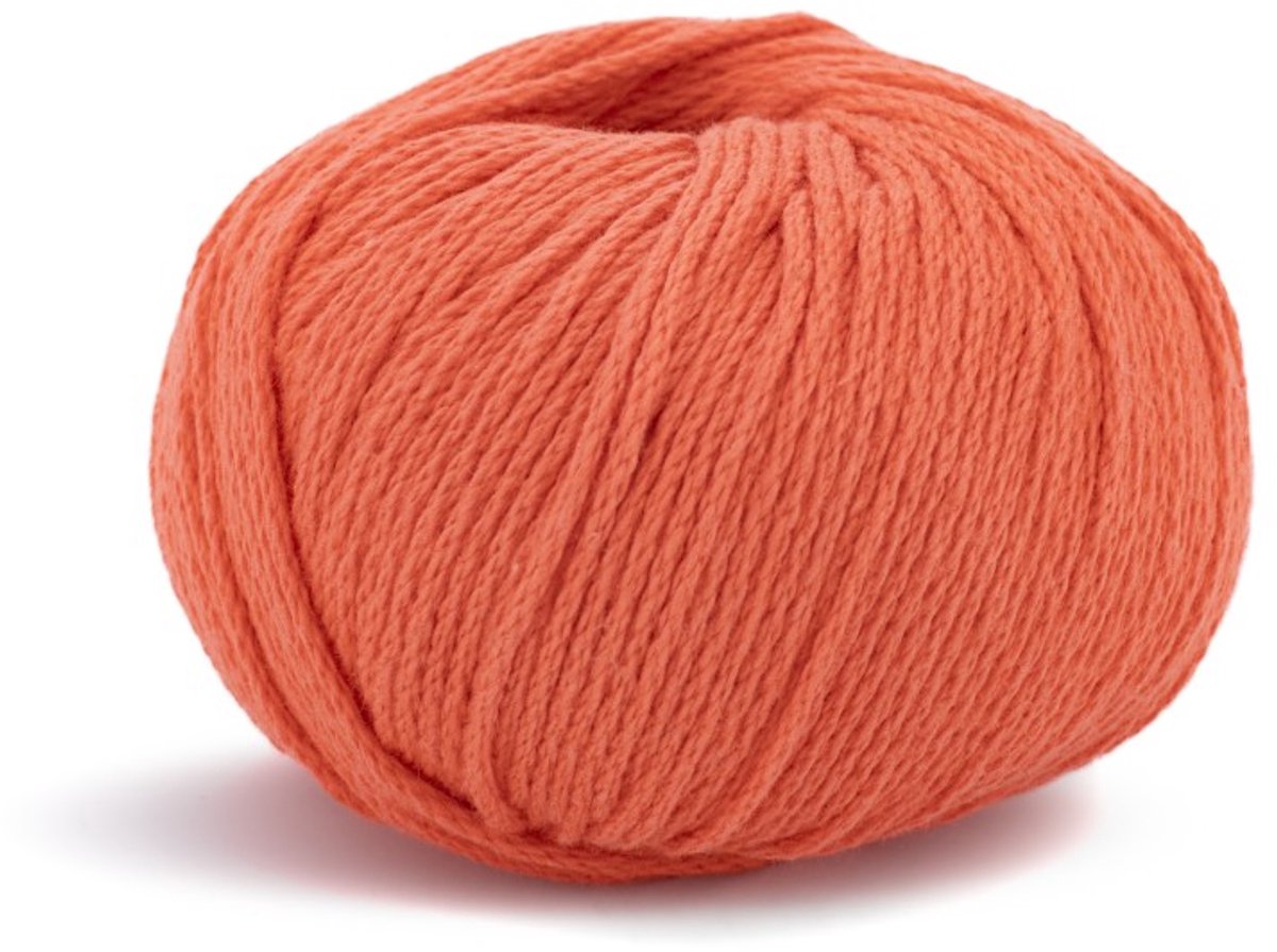 LAMANA - Ica - 100 % premium biologisch zeldzame Pima katoengaren - Wordt per 3 stuks verkocht - 80 m. 50 gr. - Kleur : Coral (ic39)