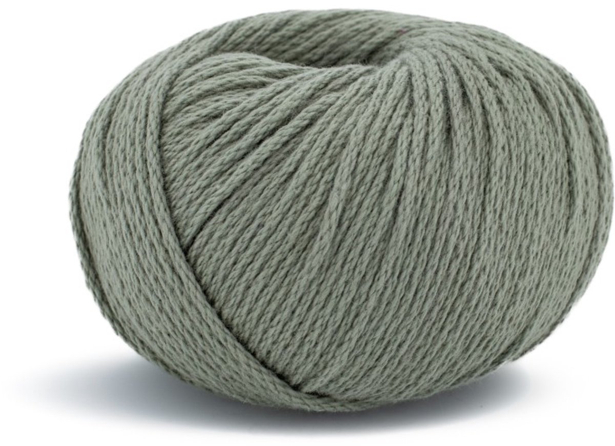 LAMANA - Ica - 100 % premium biologisch zeldzame Pima katoengaren - Wordt per 3 stuks verkocht - 80 m. 50 gr. - Kleur : Salbei (ic64)