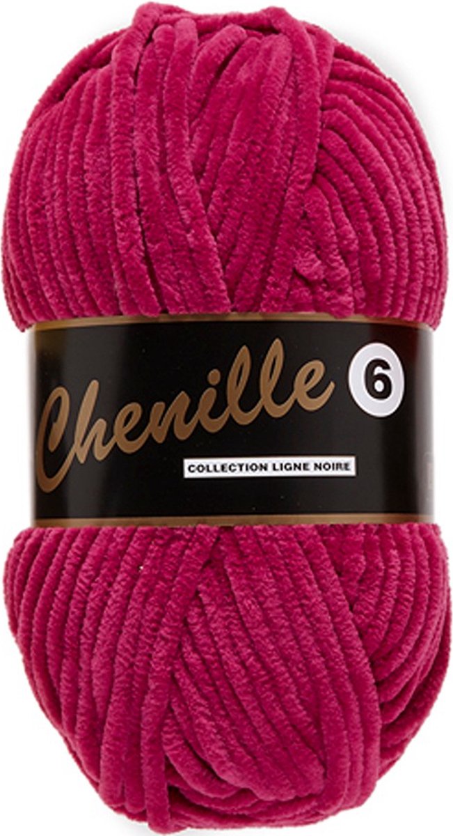 Chenille 6 - Pruim 730 - Lammy yarns - 5 stuks