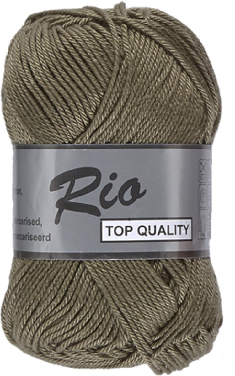 Lammy Yarns Rio katoen, donker mosgroen, 5 bollen