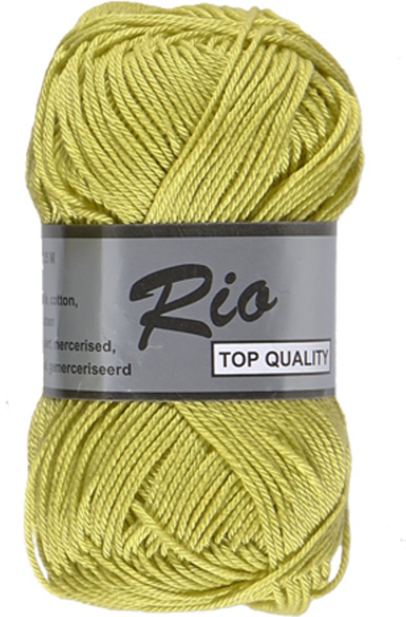 Lammy Yarns Rio katoen, lime groen, 5 bollen
