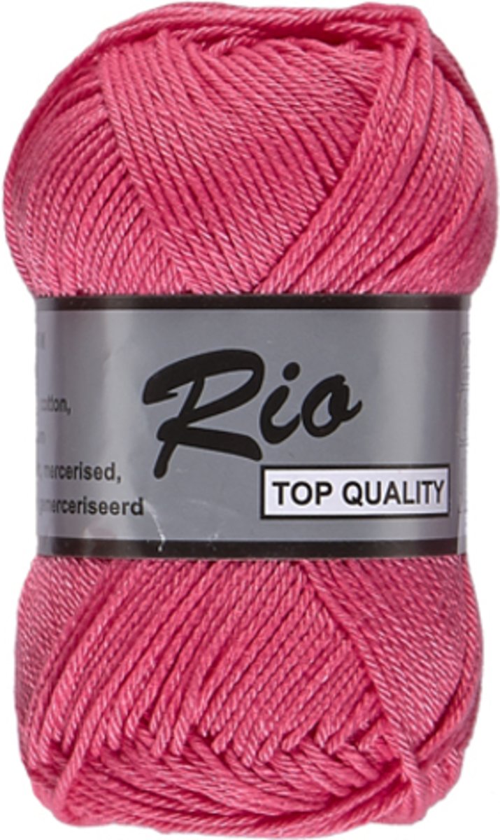 Lammy Yarns Rio katoen, roze, 5 bollen