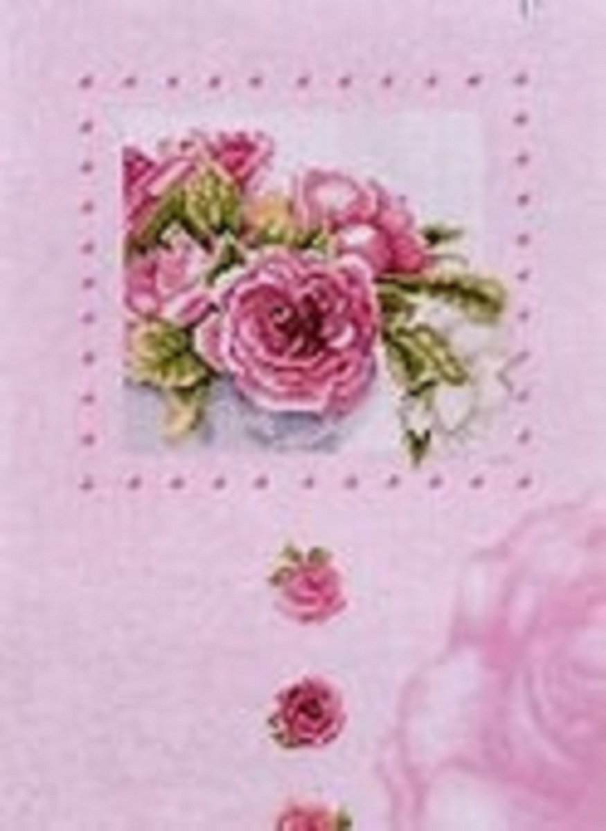 Lanarte Borduurpakket Pink roses  34967  O-VP