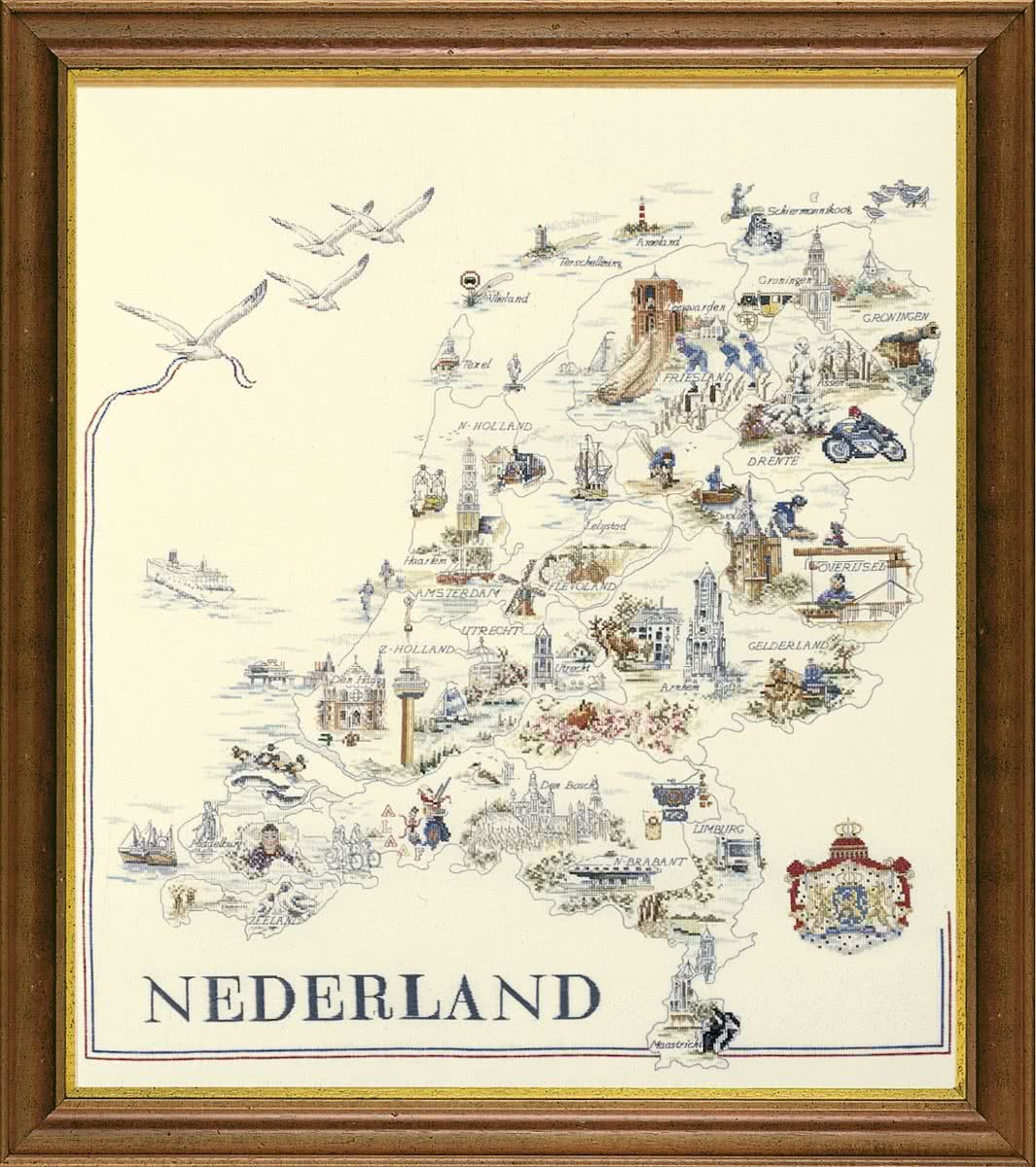 borduurpakket 33786 kaart van nederland
