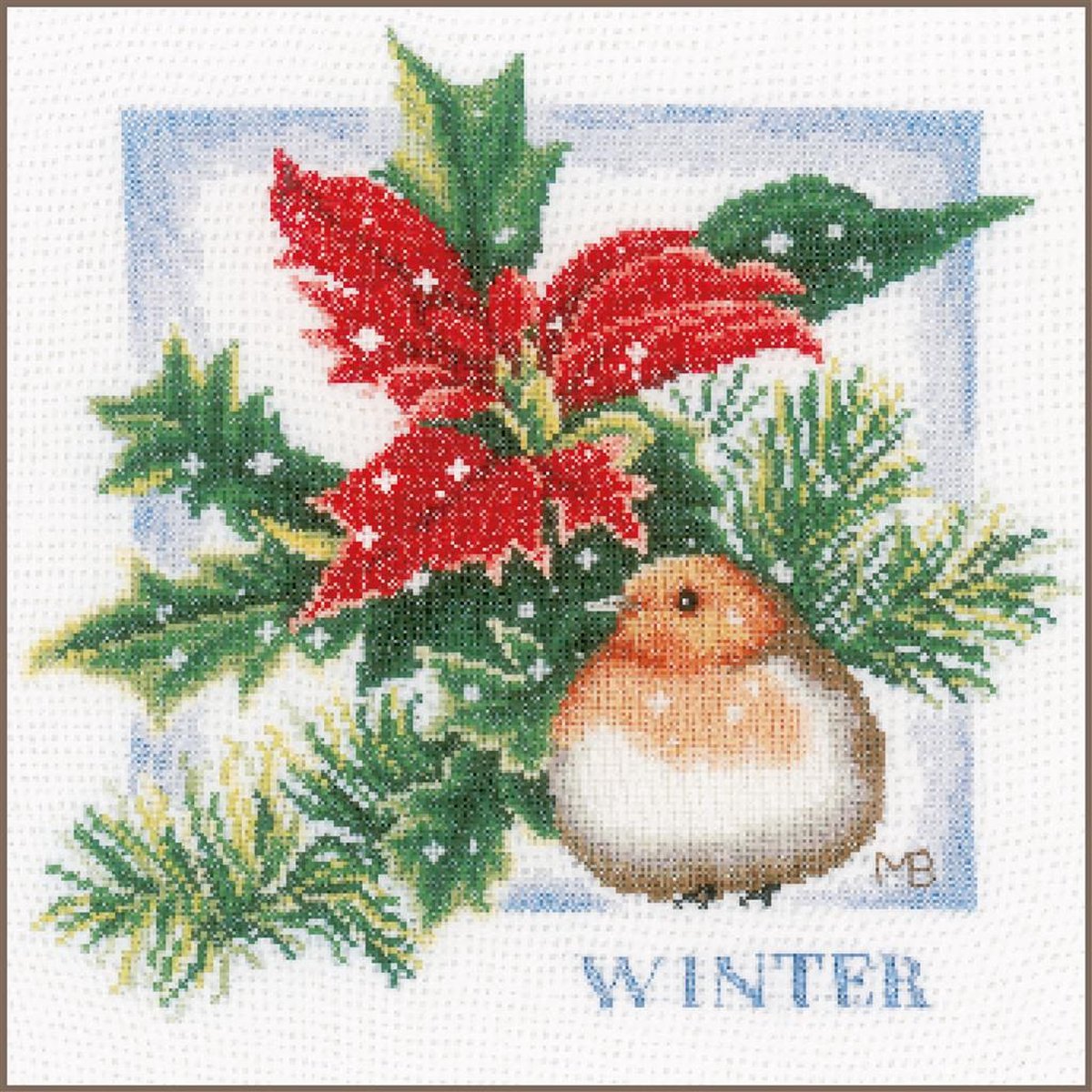 borduurpakket PN0162305 marjolein bastin, vier jaargetijden/seizoenen, winter
