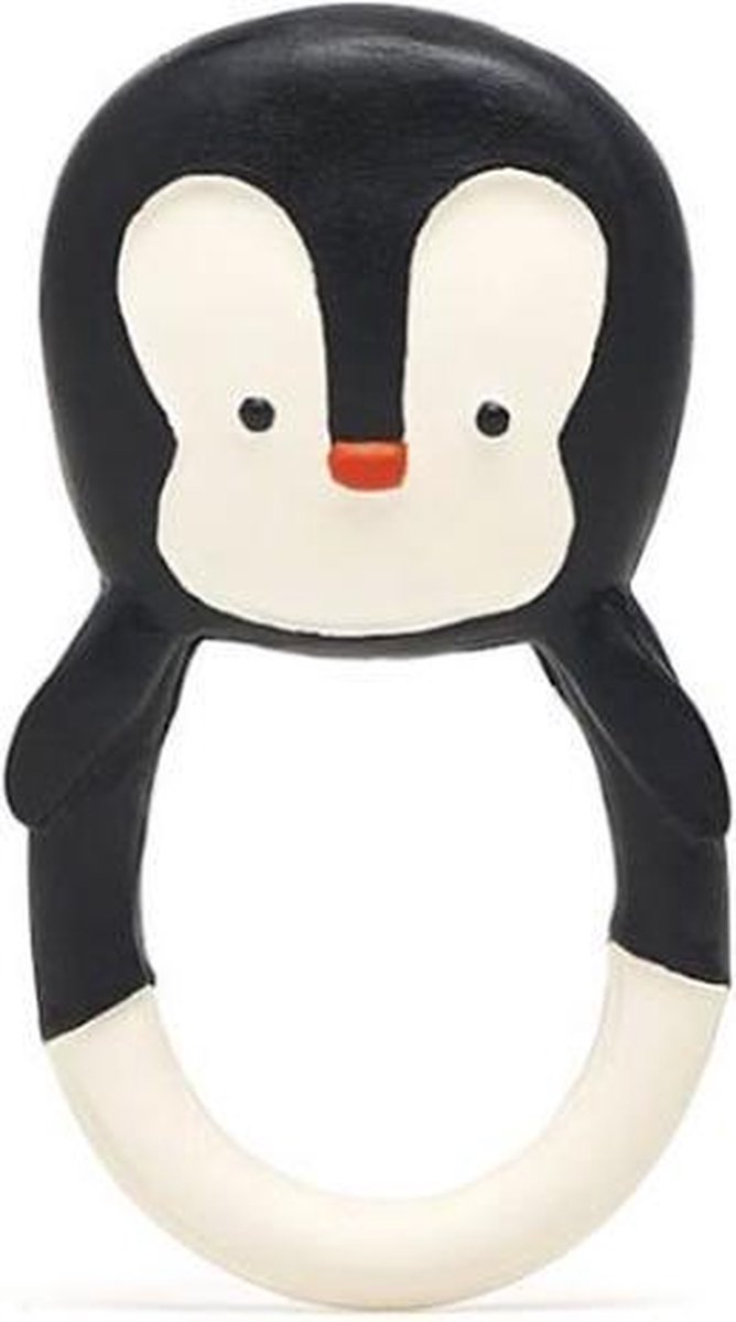 Lanco Rubberen Bijtring Nui the Pinguin zwart wit