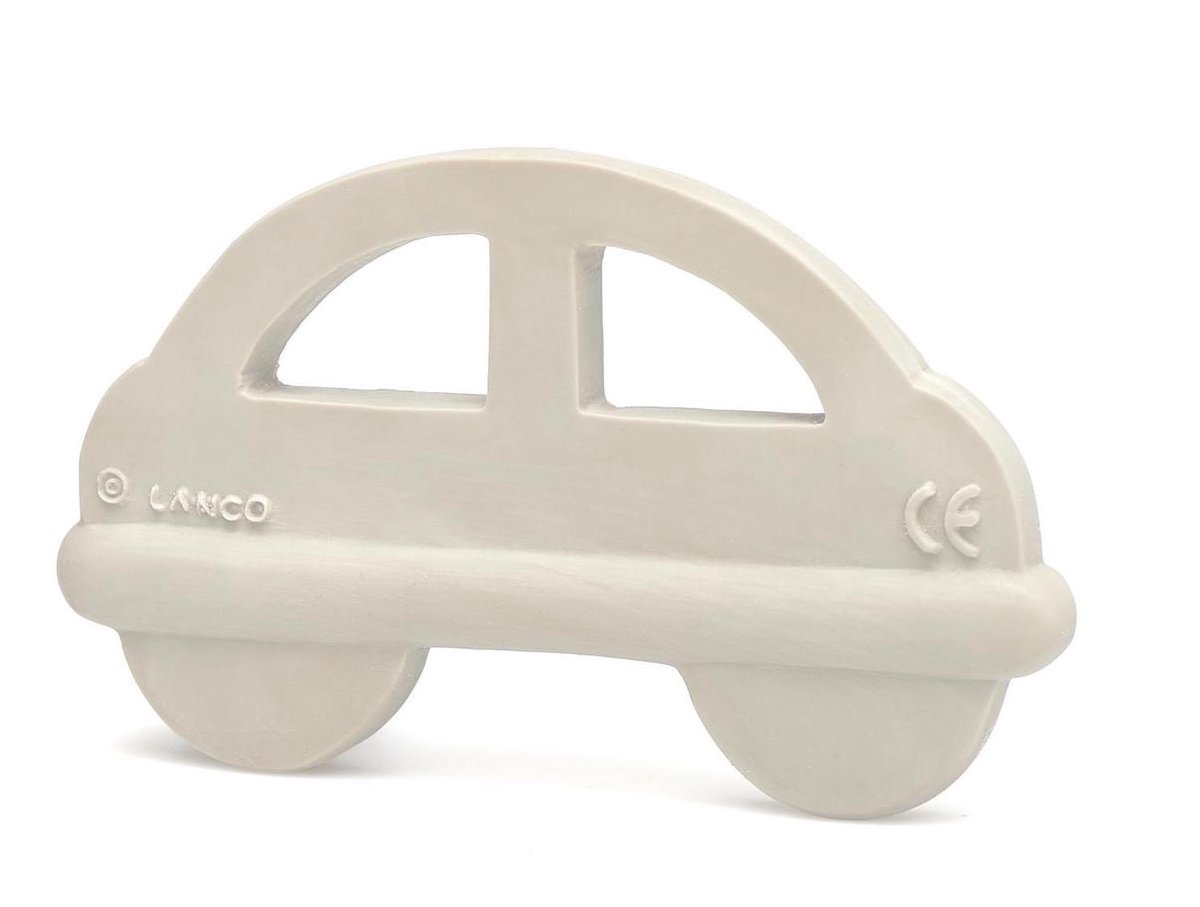 Lanco rubberen bijtring - Auto - wit