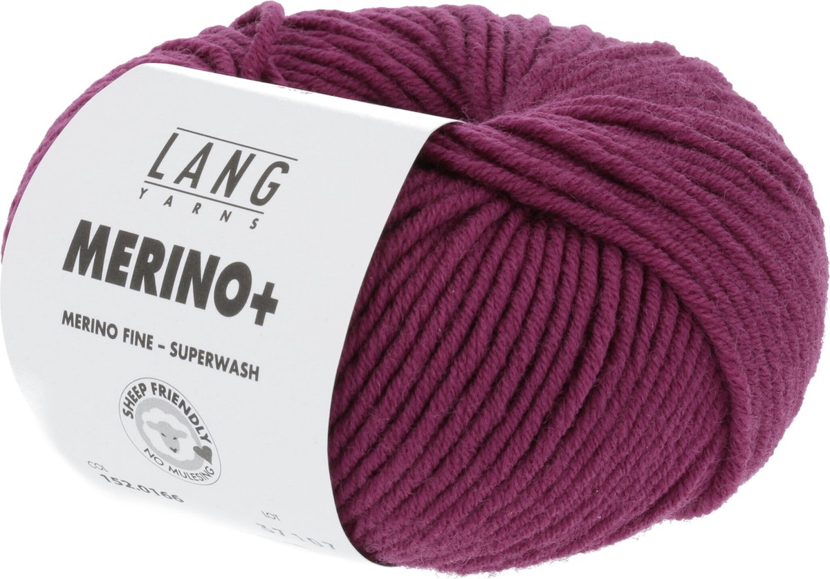 Lang Yarns Merino+ 166 Fuchsia