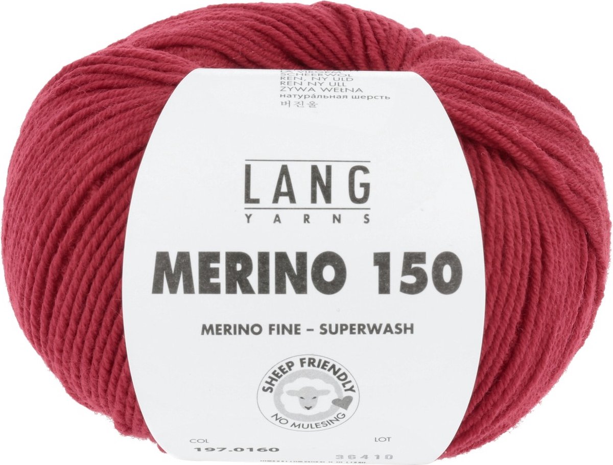 Lang Yarns Merino 150 - 160 donker vuurrood