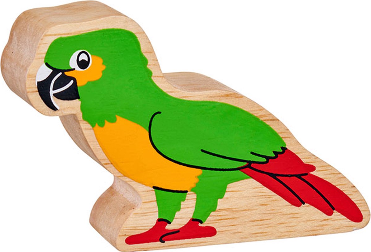 Lanka Kade houten papegaai speelgoed groen-geel medium educatief.