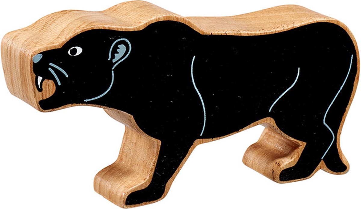 Lanka Kade houten speelgoed zwarte panter educatief dier medium.