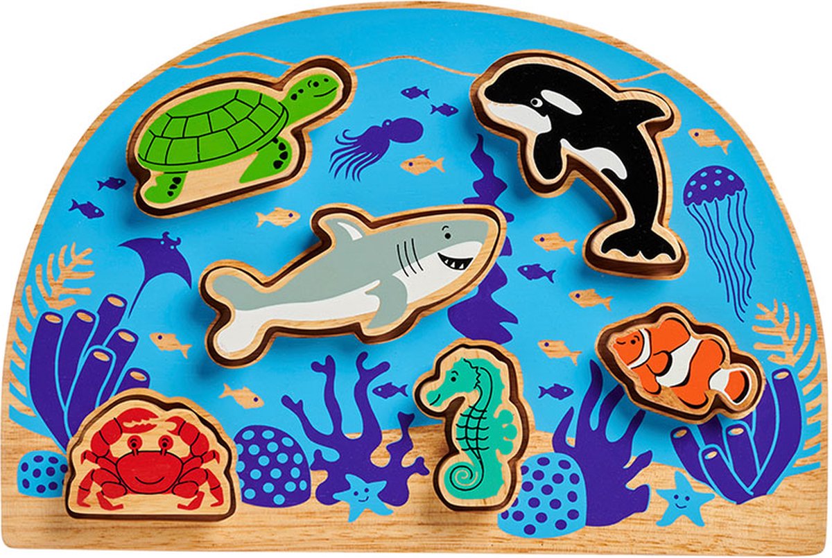 Lanka Kade vormenpuzzel zeedieren - educatief speelgoed karton.