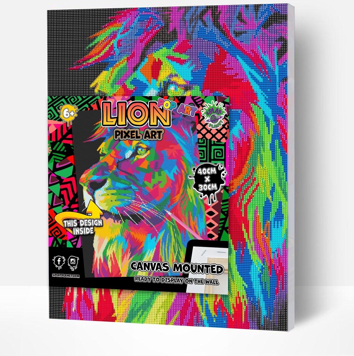 Lannoo - Creative Set - Diamond Painting - Op canvas - Leeuw - 30 x 40cm