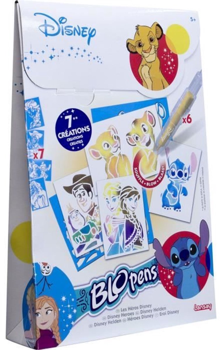 Blopens - LANSAY - Disney helden - 7 sjablonen - Vanaf 5 jaar