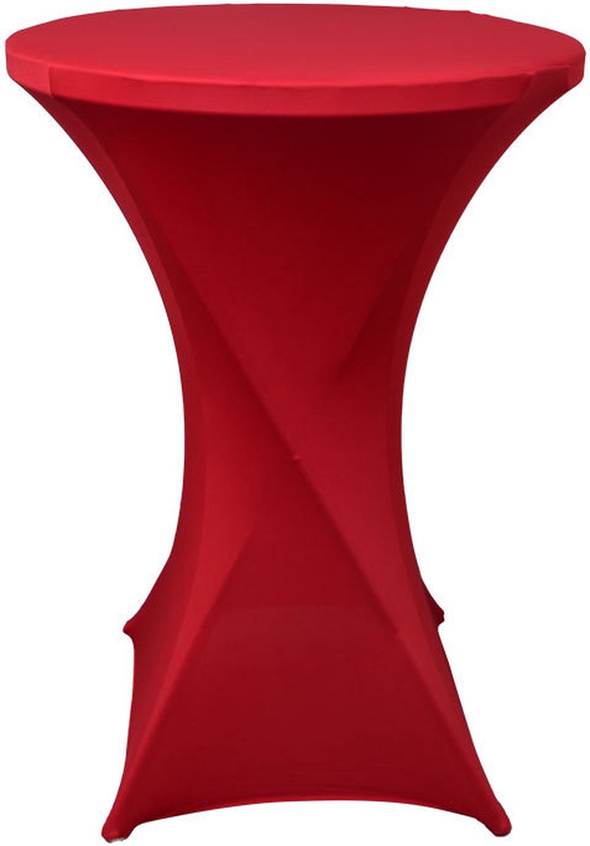Lardic Statafelrok Rood Extra Dik -   - Statafel hoes Set Van 2 - Stretch - Tafelhoezen voor Statafel 80 - 110cm