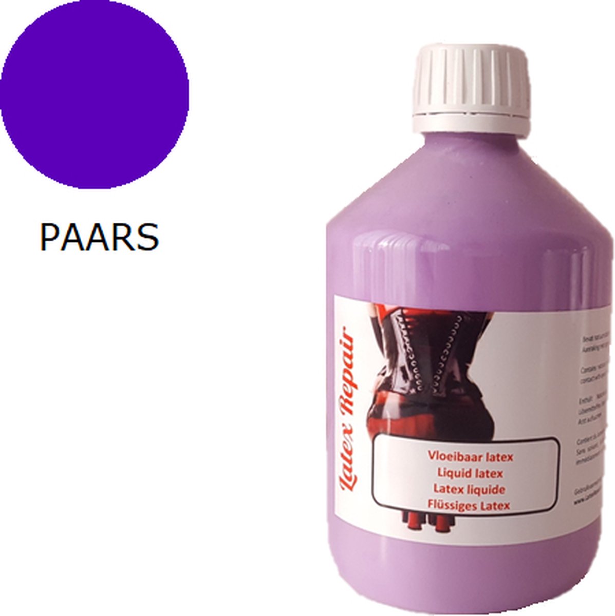 Paars - Vloeibaar latex rubber voor bodypaint, mallen, sokkenstop, littekens en decoratie - 500 ml