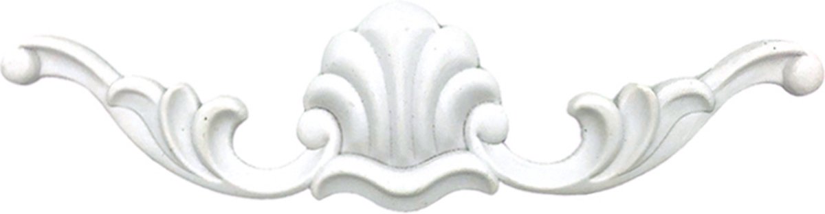 Lavandoux - Decoratieve Meubel Ornament - Meubel Applicaties - Shell Pediment - Rubber - 4 stuks