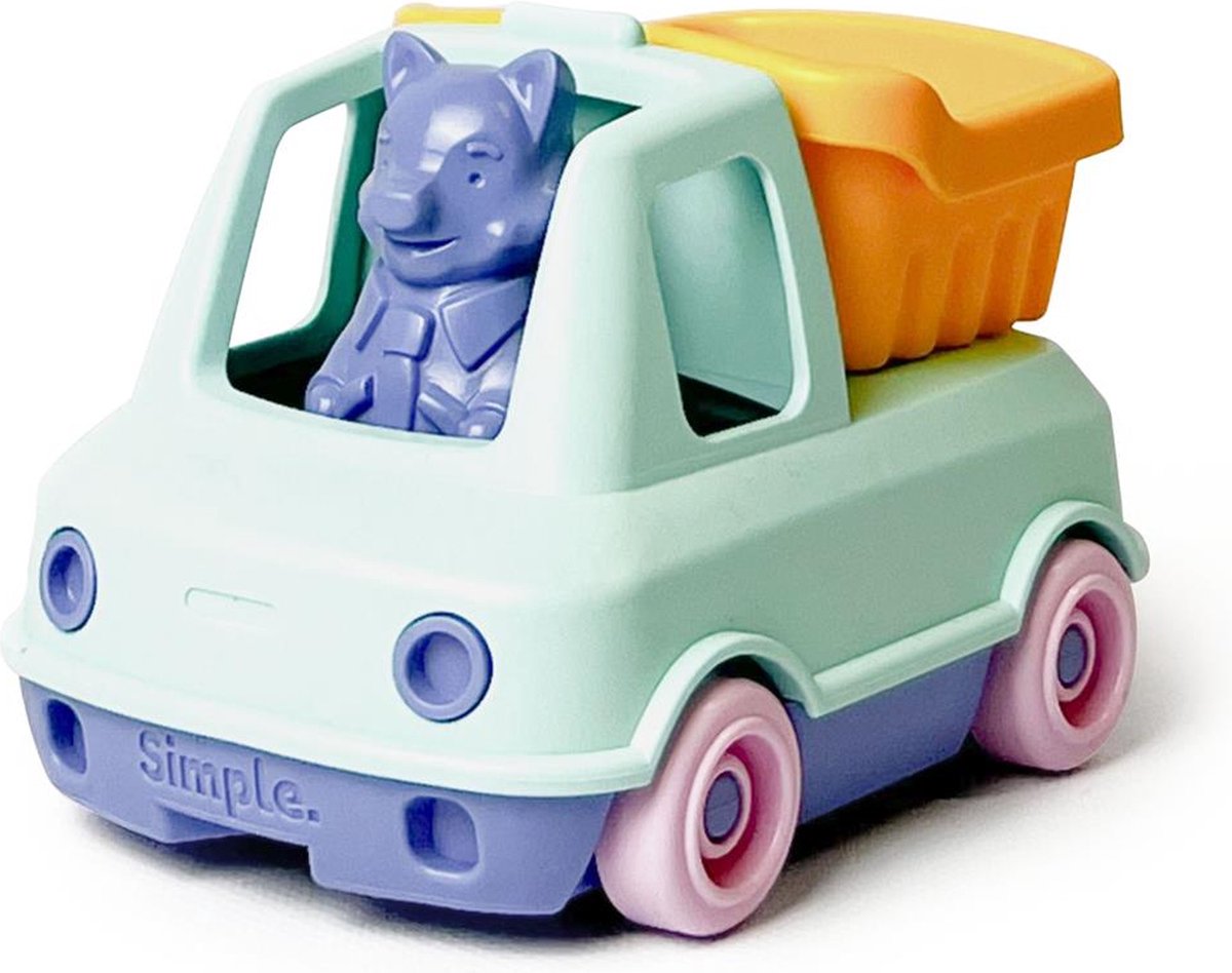 LE JOUET SIMPLE kiepwagen speelgoed - duurzaam en recyclebaar - turquoise.