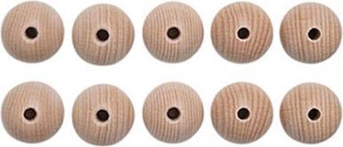 Le Suh Houten Kralen Set 10 Stuks 15 mm