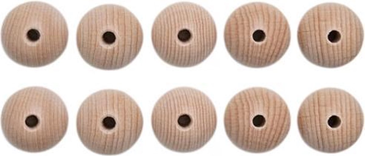 Le Suh Houten Kralen Set 10 Stuks 25 mm