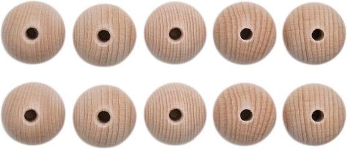 Le Suh Houten Kralen Set 10 Stuks 35 mm