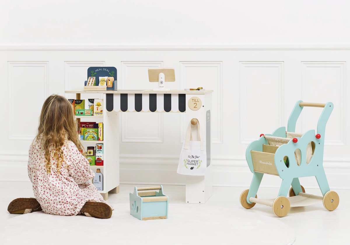 Le Toy Van houten supermarkt kassa speelgoed - educatief rollenspel FSC.
