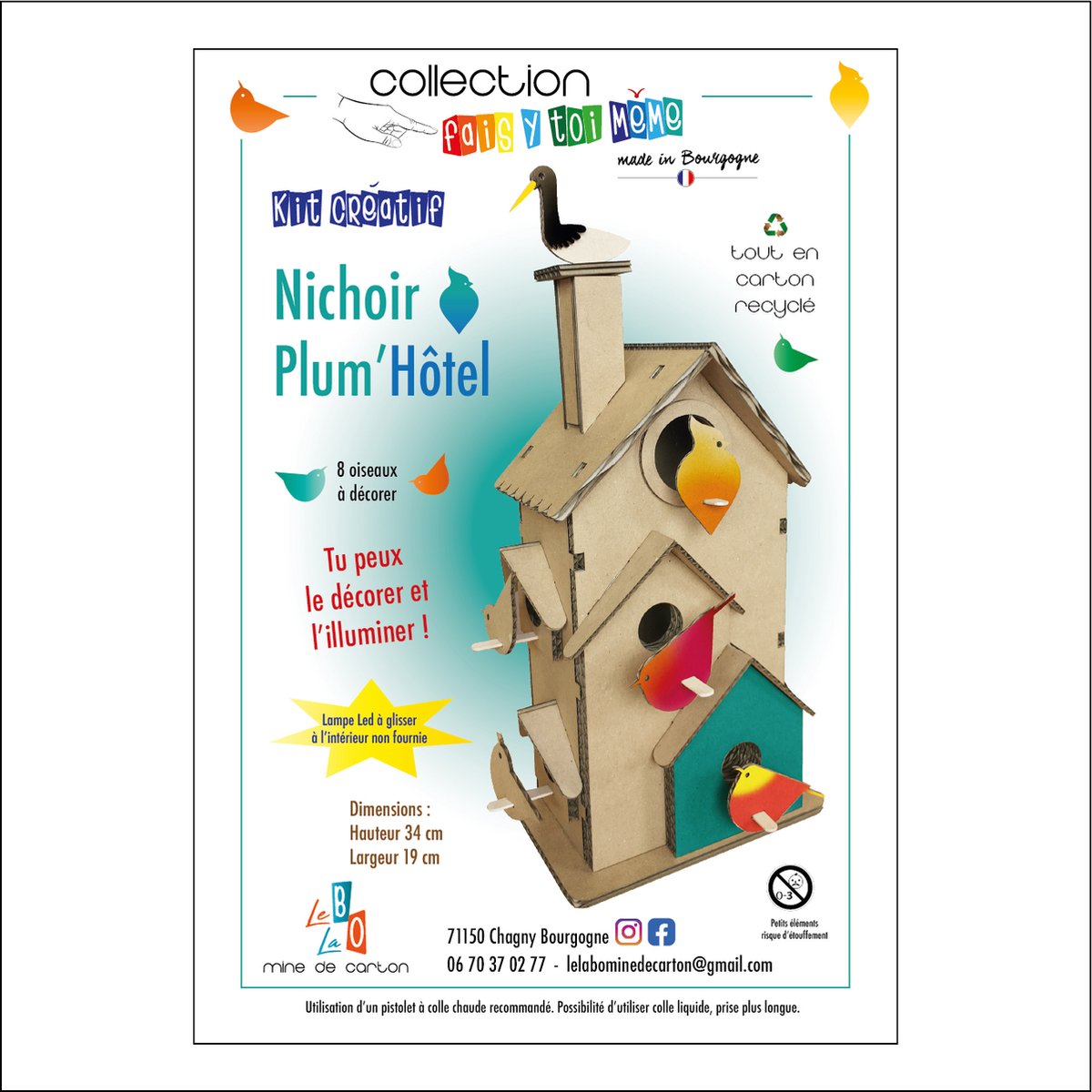 Vogelhuisje - knutselpakket - decoratief