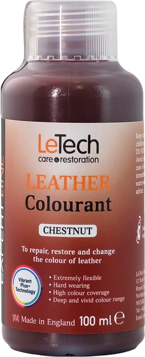LeTech Leather Colorant Chestnut - Kastanje - leerverf - sneakerverf - 100ml