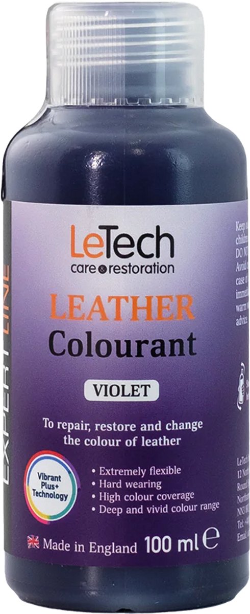 LeTech Leather Colorant Violet - Paars - leerverf - sneakerverf - 100ml