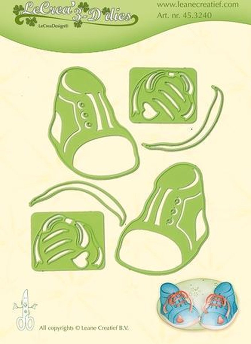  �  Babyschoentjes snij en embossing mal