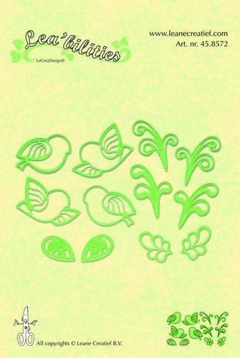 LeCrea - Leabilitie Little birds snij en embossing mal 45.8572