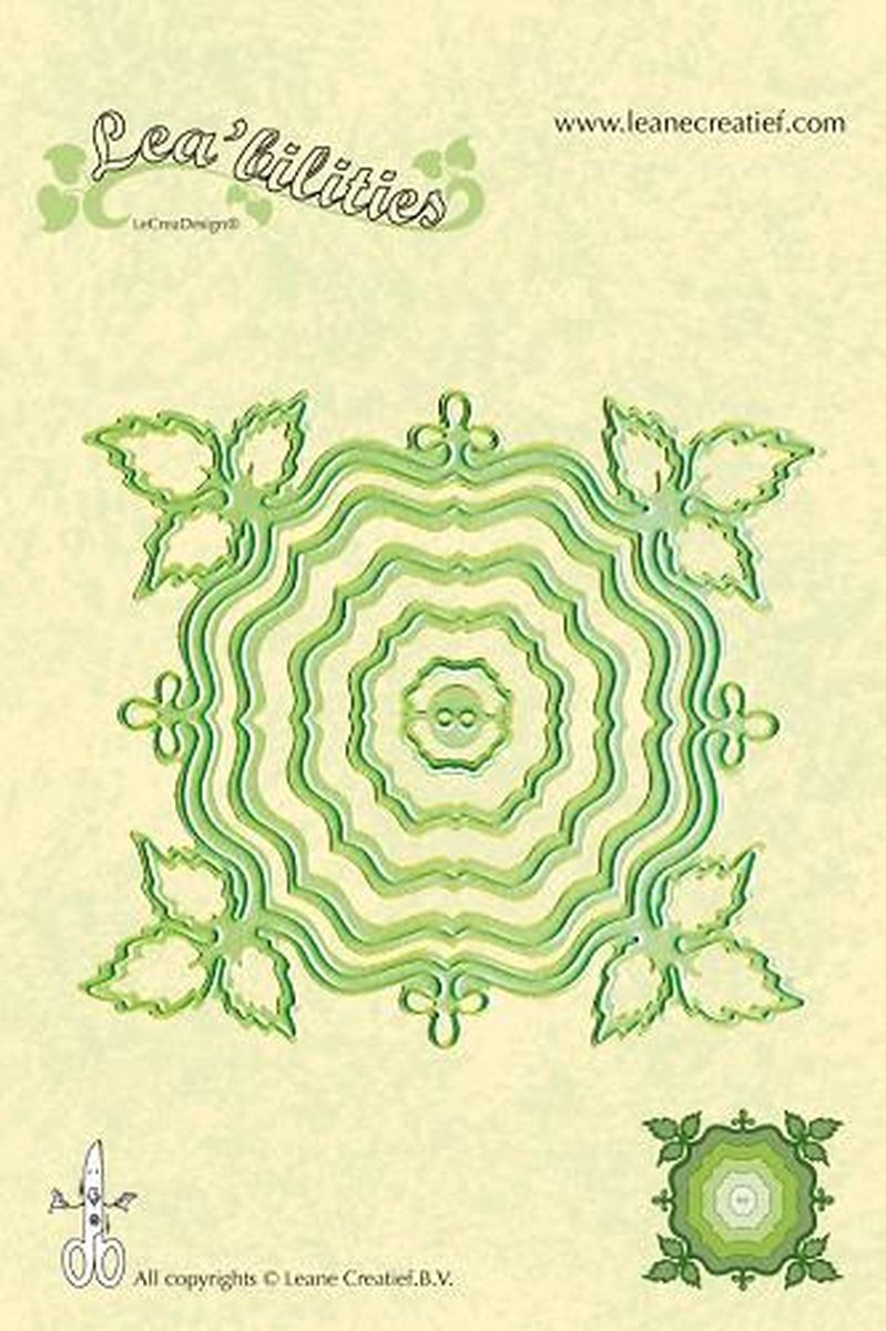 LeCrea - Leabilitie Nested frame leave snij en embossing mal 45.7667