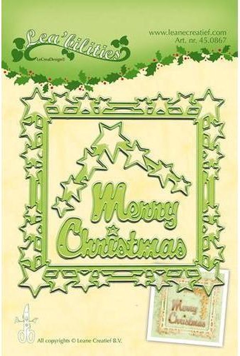 LeCrea - Leabilitie Star Christmas frame snij&emboss mal 45.0867