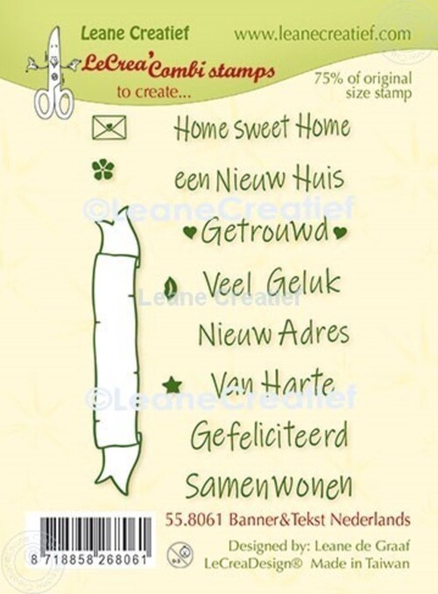LeCreaDesign combi clear stamp Banner & Nederlandse teksten