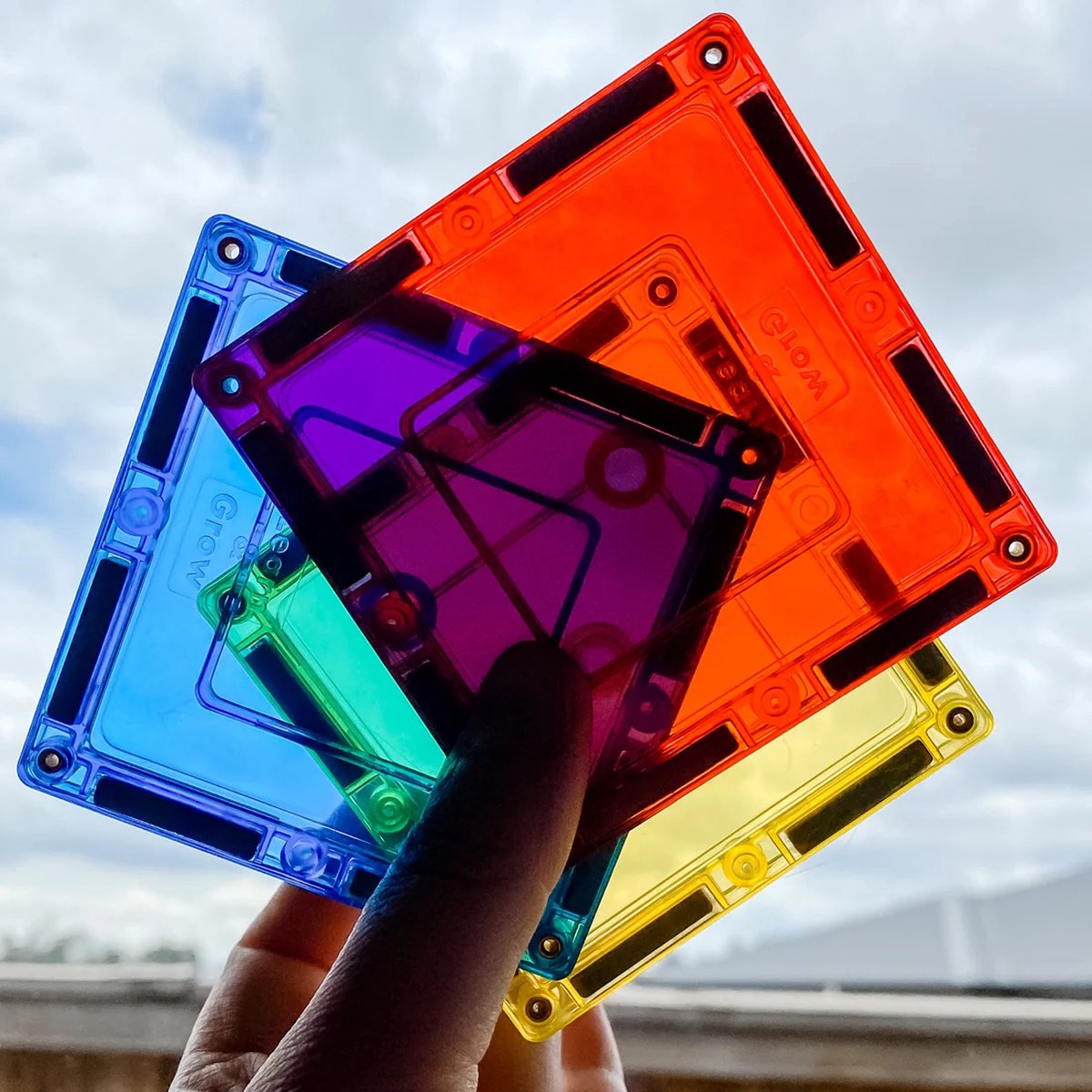 Learn and Grow Magnetische tegels - Kleine Vierkanten 36 delig