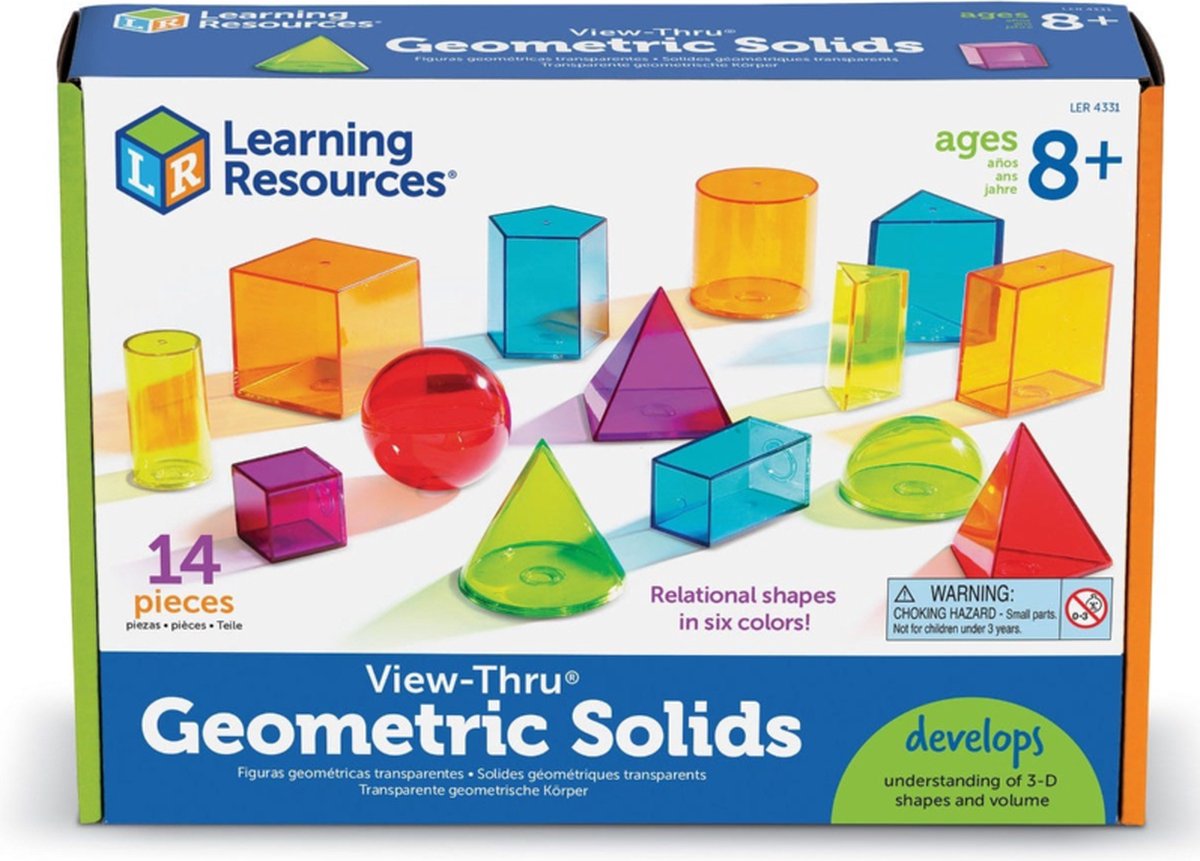 Geometrische figuren - transparant (set van 14)