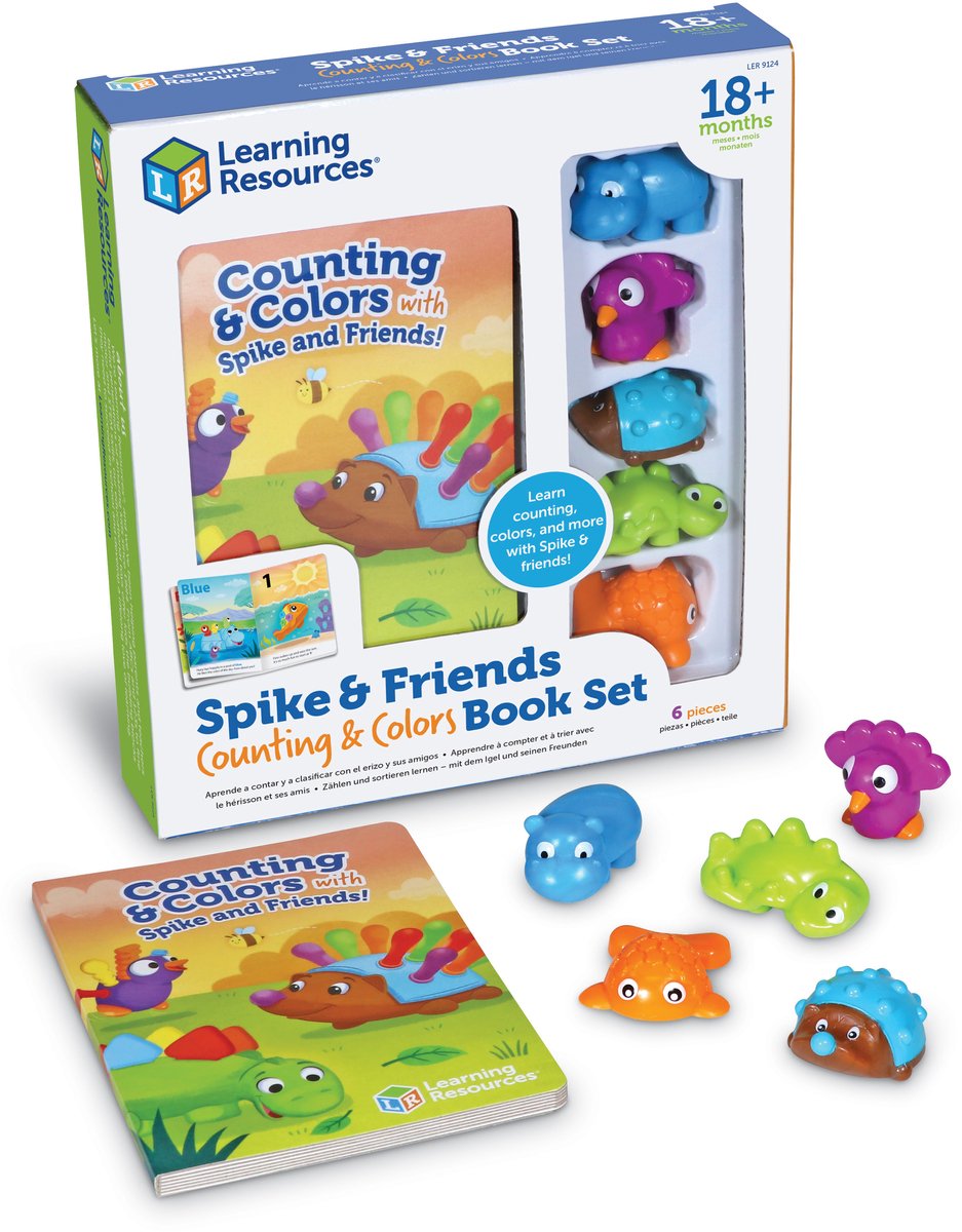 Learning Resources educatief boek Spike and Friends kleuren en tellen karton.
