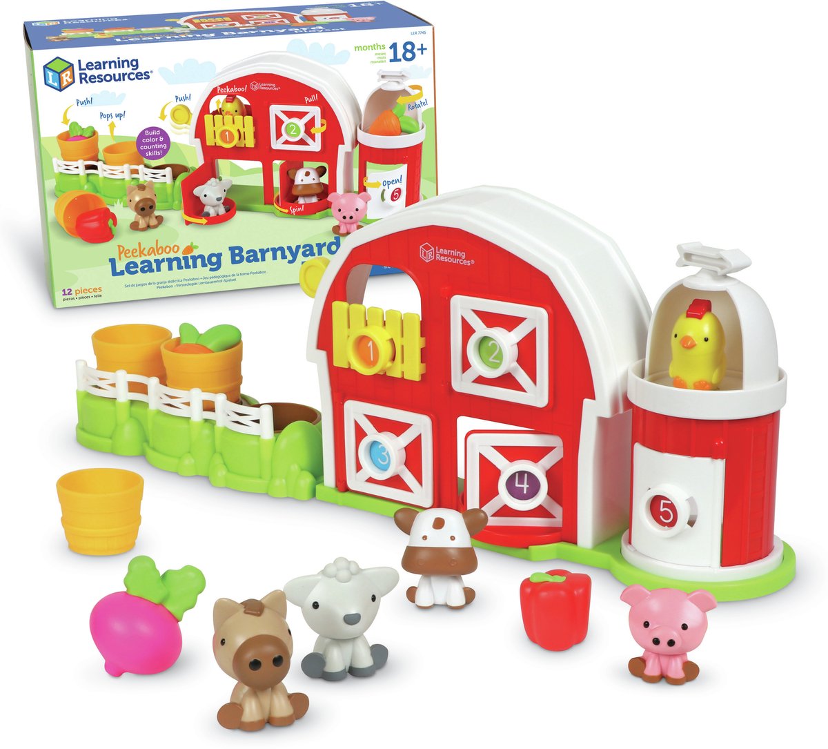 Learning Resources educatief boerderij speelgoed - Peekaboo Barnyard Playset.