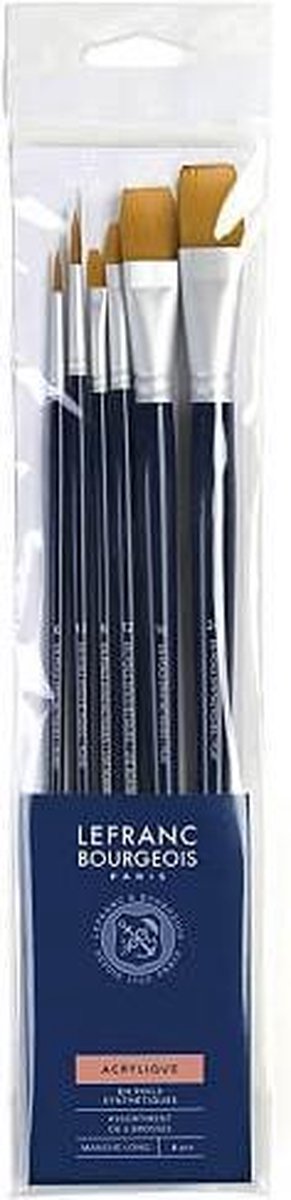 Lefranc & Bourgeois Fine Acryl Brush Lange Penselenset 2