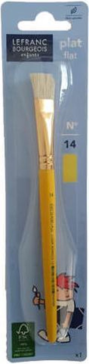 Lefranc & Bourgeois Junior Penseel Plat nr 14 Varkenshaar