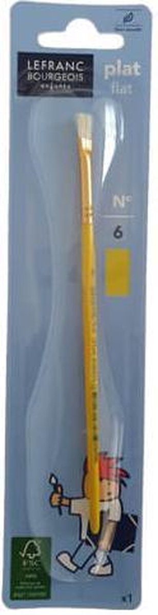 Lefranc & Bourgeois Junior Penseel Plat nr 6 Varkenshaar