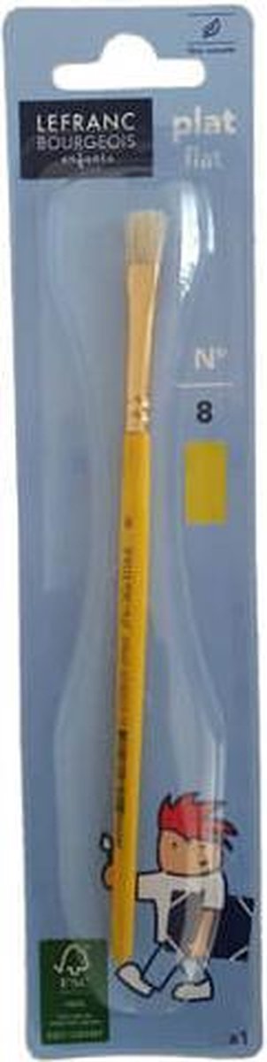 Lefranc & Bourgeois Junior Penseel Plat nr 8 Varkenshaar